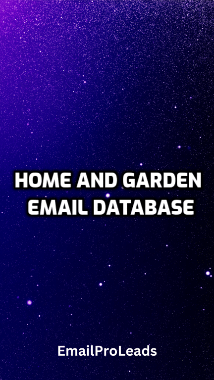 Home and Garden email database