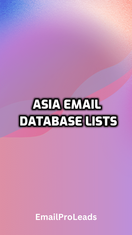 Asia Email Database Lists