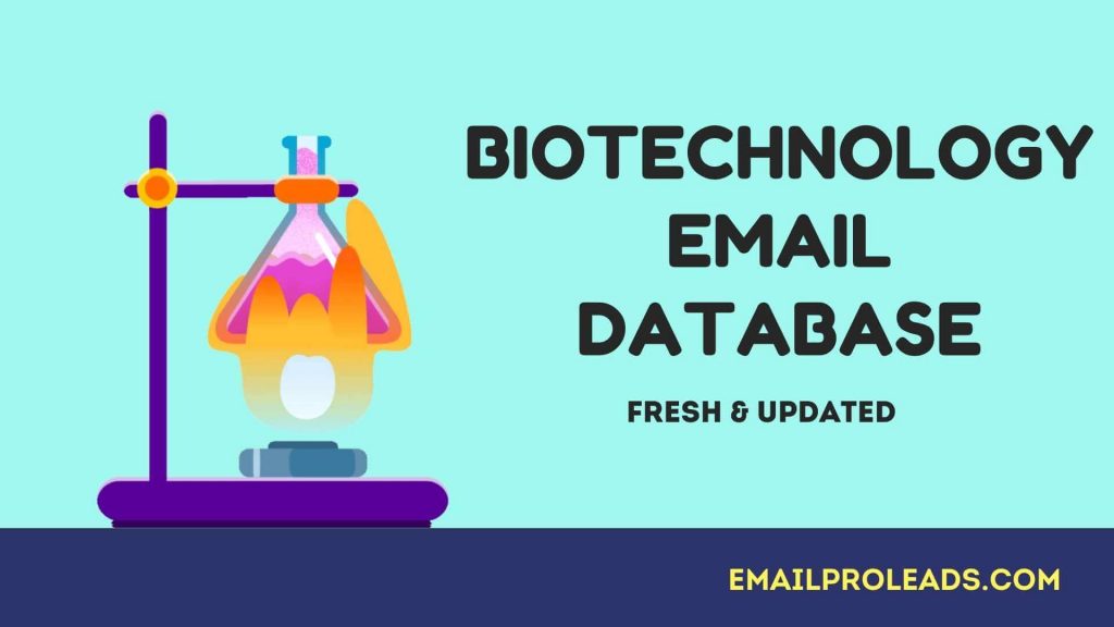 Buy 2022 Biotechnology Email Database