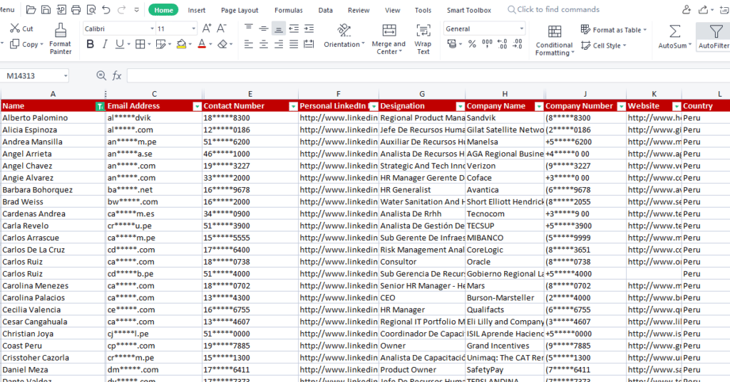 Peru Sample Database