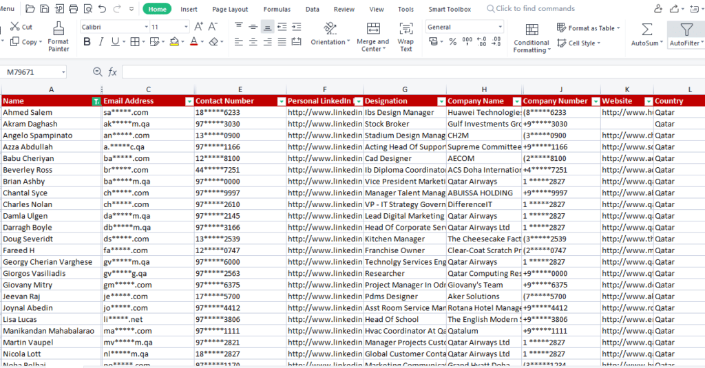 Qatar Sample Database