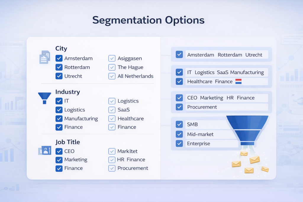 Segmentation options for Netherlands database