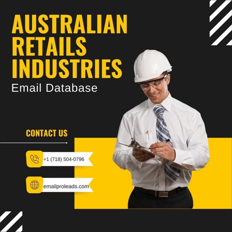 Buy Email Database List of Australian Retails Industries 2022