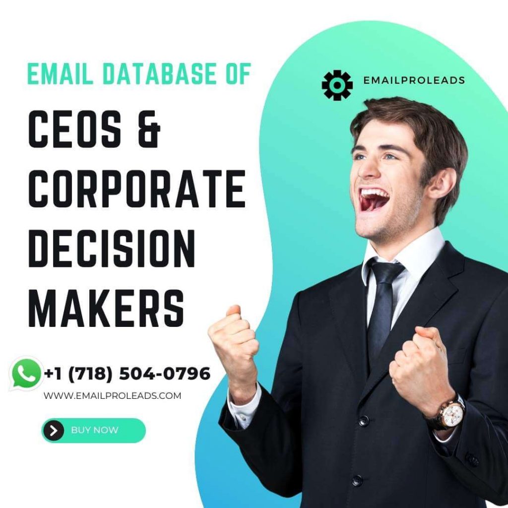 Buy Email Database of CEOs Corporate Decision makers 2022