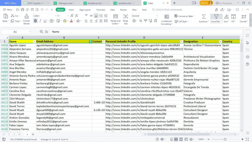 Spain Consumer Email Database