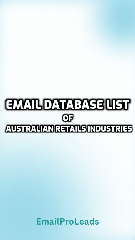 Email Database List of Australian Retails Industries