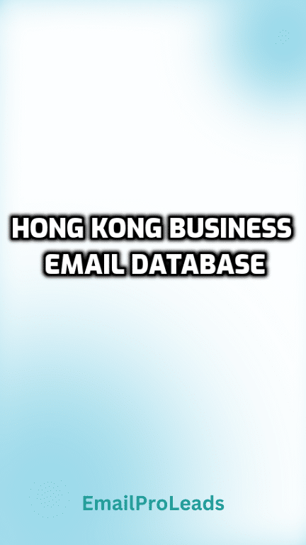 Hong Kong Business Email Database