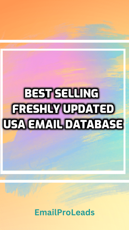 BEST Selling Freshly Updated USA Email Database