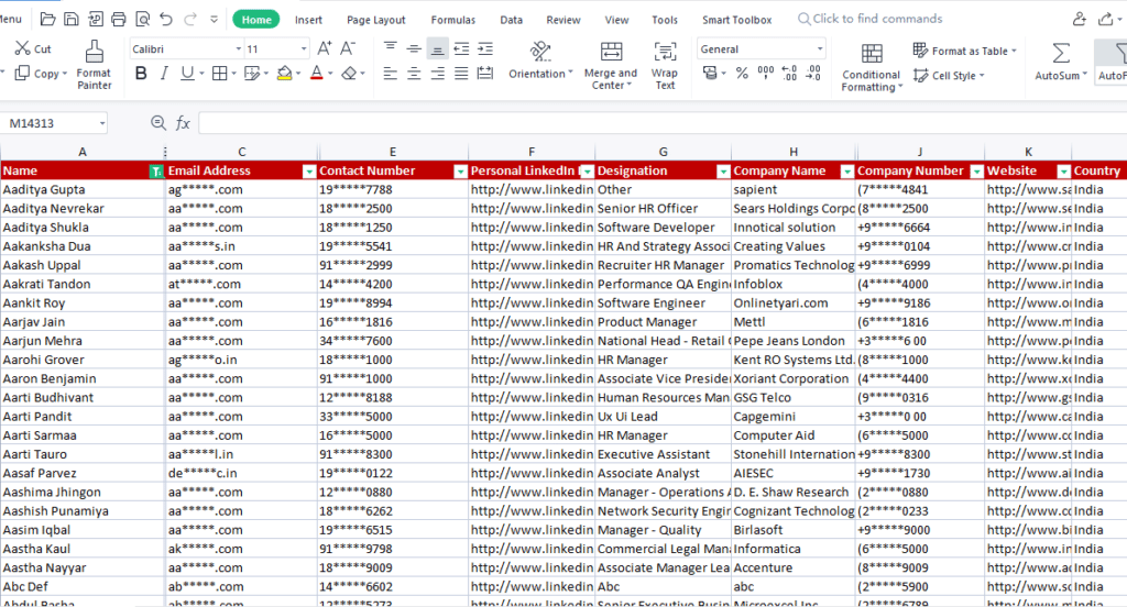 India Sample Database