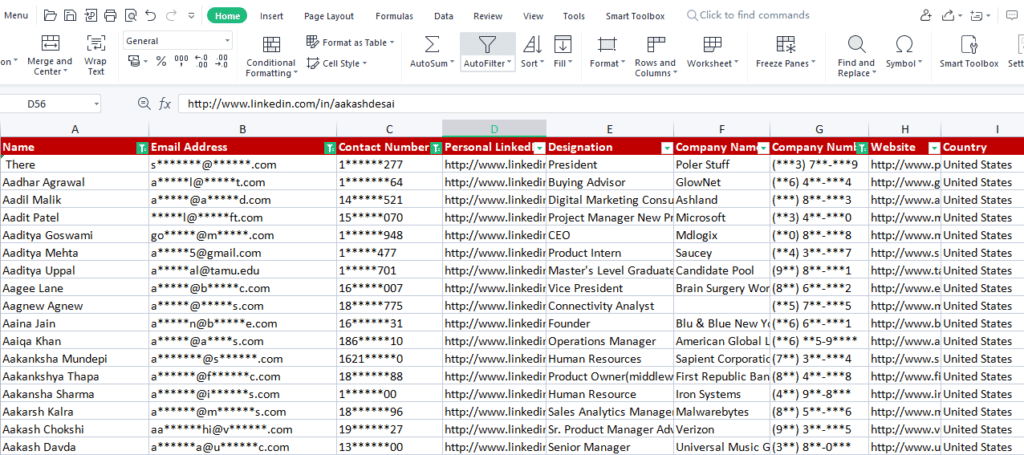 USA Sample Database