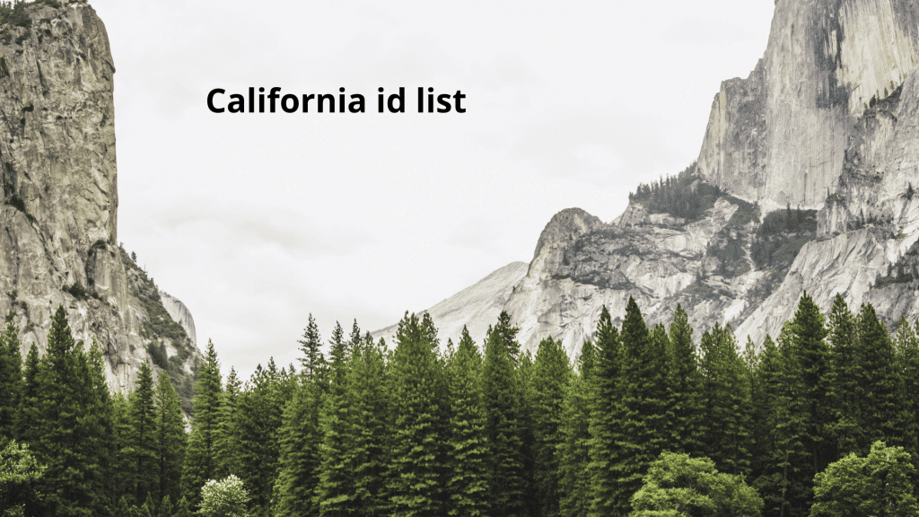 California id list