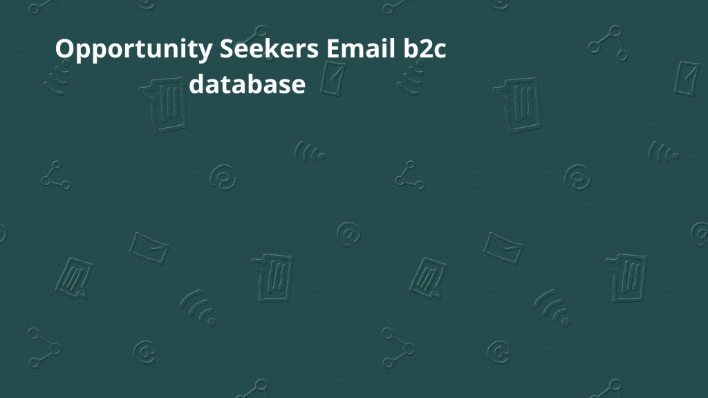 Opportunity Seekers Email b2c database