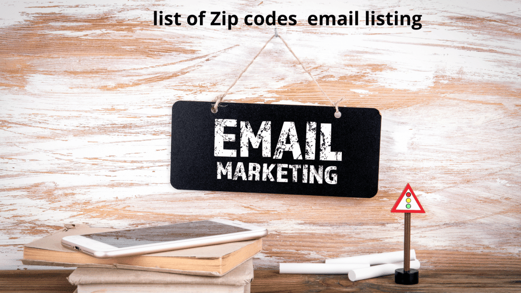 list of Zip codes email listing