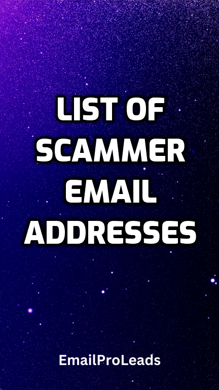 list of scammer email addresses free