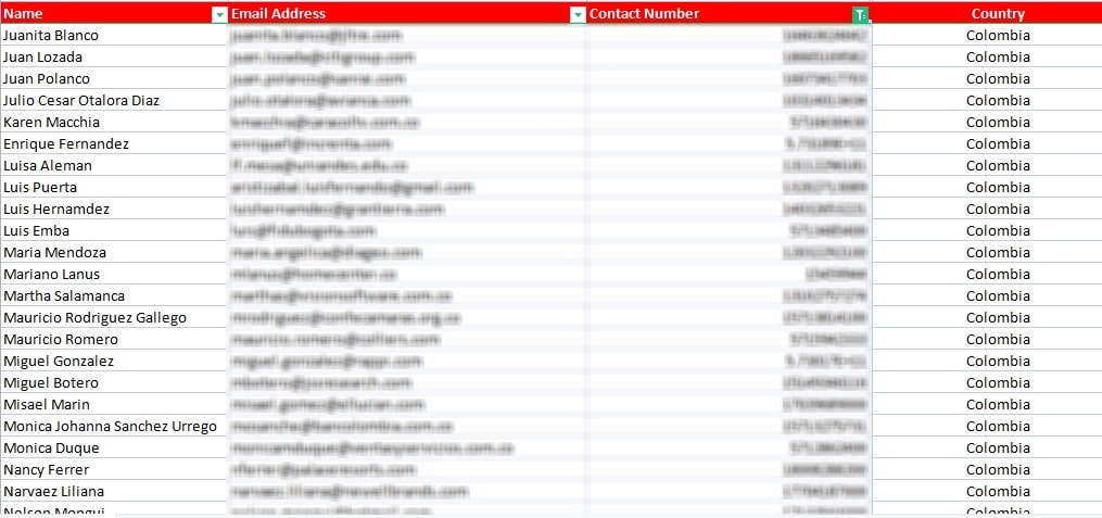Colombia Email Lists