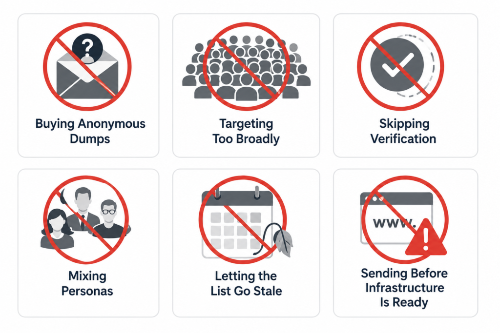 Common Mistakes That Undermine A Cold Email List